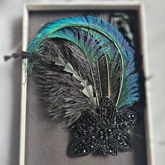 Sweetv Jewelry - Roaring 20s Flapper Feather Head Piece